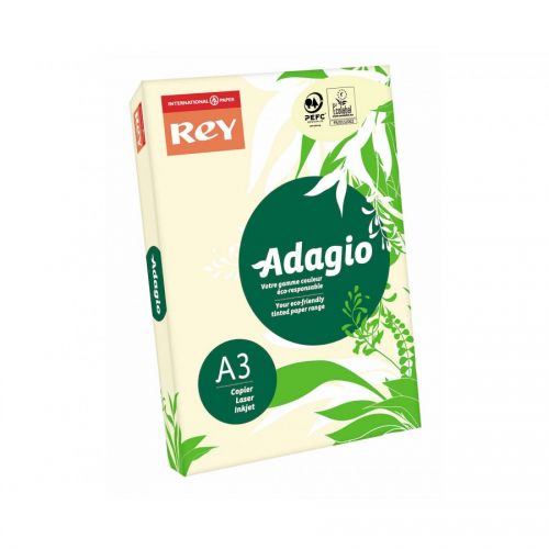 PAPEL FOTOCOPIA ADAGIO A3 80GR MARFIM CD93 , REY , PAPEFOTC057 , 3368220089494